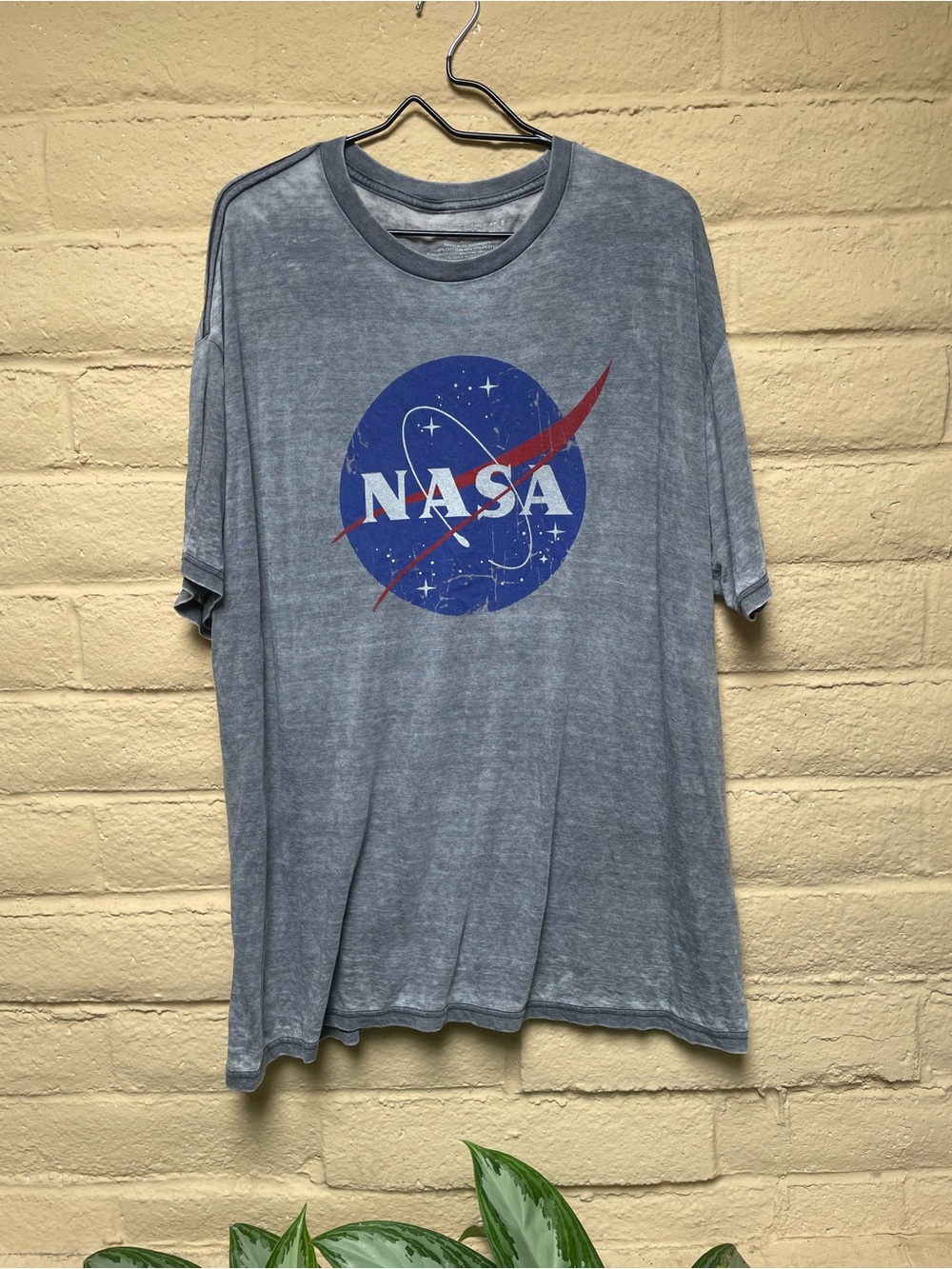 NASA Gray Washed Lightweight Vintage Tee